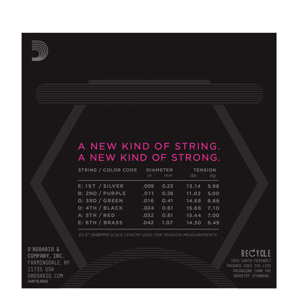 D'ADDARIO ELEKTRO GİTAR TELİ NICKEL CARBON LIGHT  9-42
