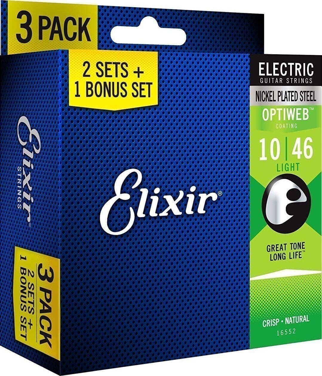 ELEKTRO GİTAR TELİ ELIXIR 3'LÜ SET 10-46