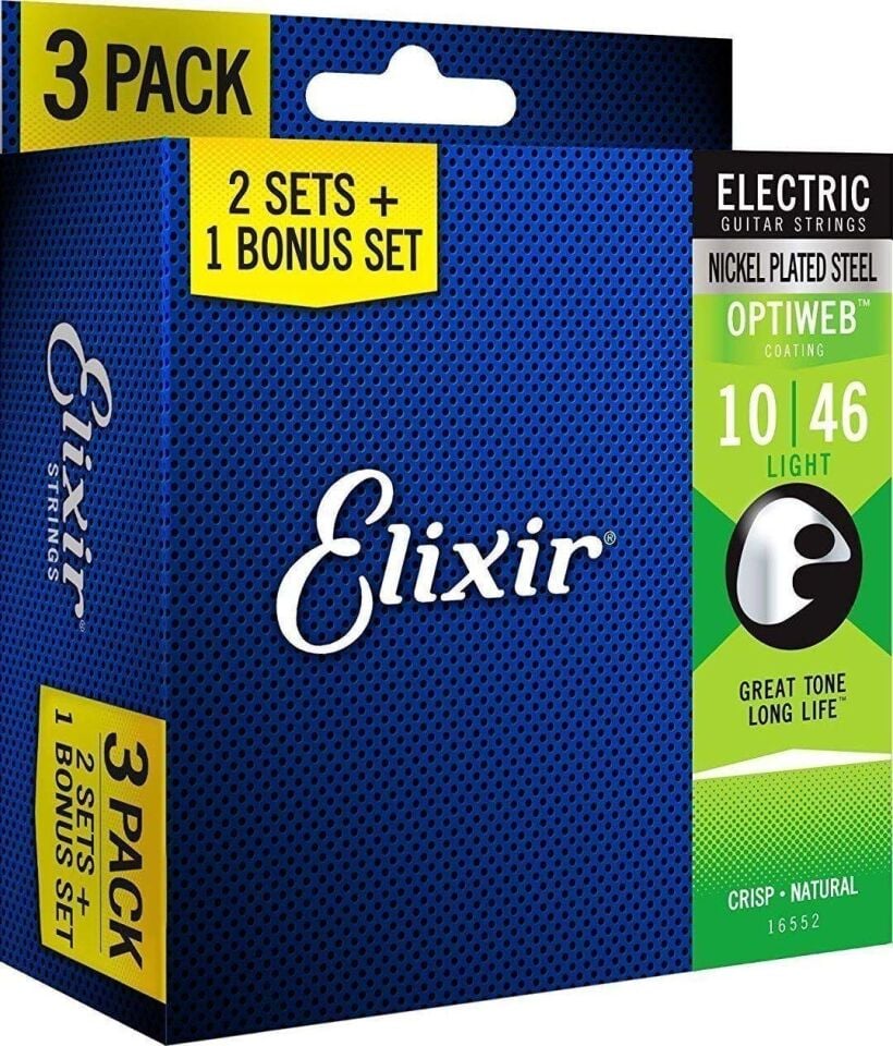 ELEKTRO GİTAR TELİ ELIXIR 3'LÜ SET 10-46