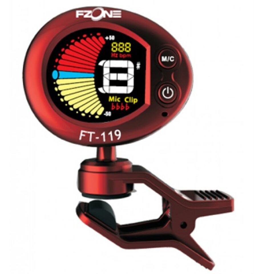 TUNER CLIP CHROMATIC KIRMIZI FZONE