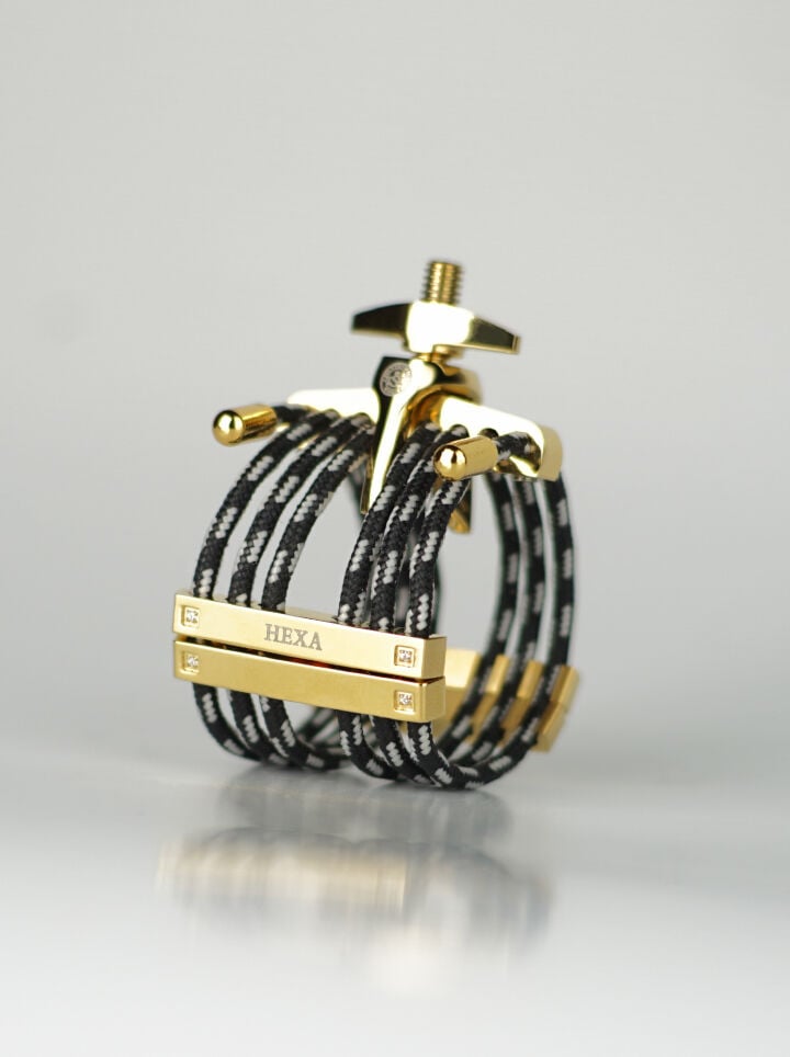 KLARNET BİLEZİĞİ (LİGATÜR) SILVERSTEIN HEXA GOLD MEDIUM