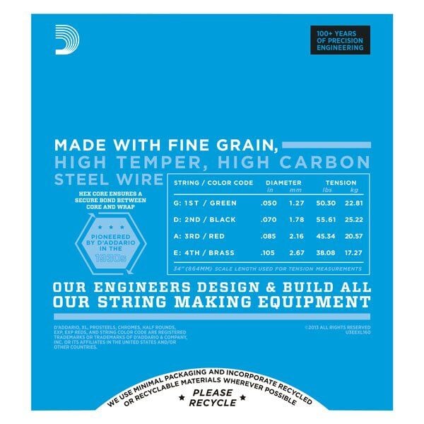 BAS GİTAR TELİ DADDARIO LONG SCALE 50-105