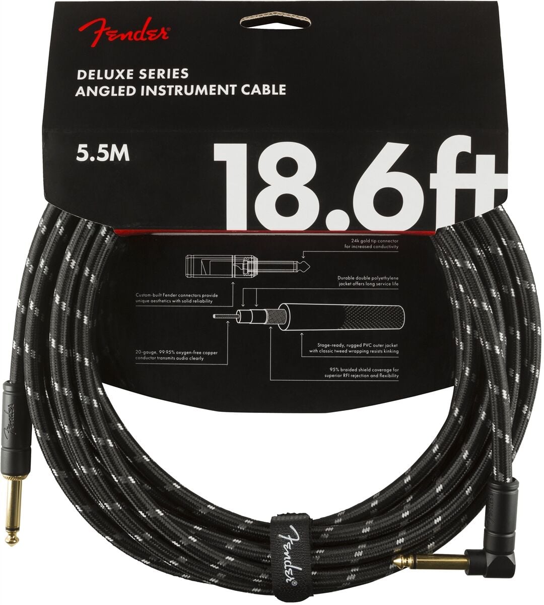 ENSTRÜMAN KABLOSU FENDER DELUXE 6'' CBL BOWL OF 20 TWD