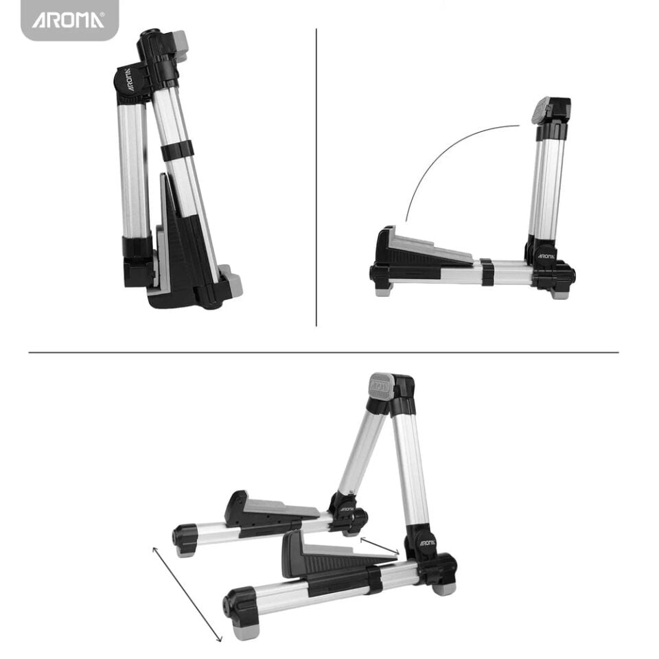 GİTAR STANDI & UKULELE TAŞINABİLİR RENKLİ Silver