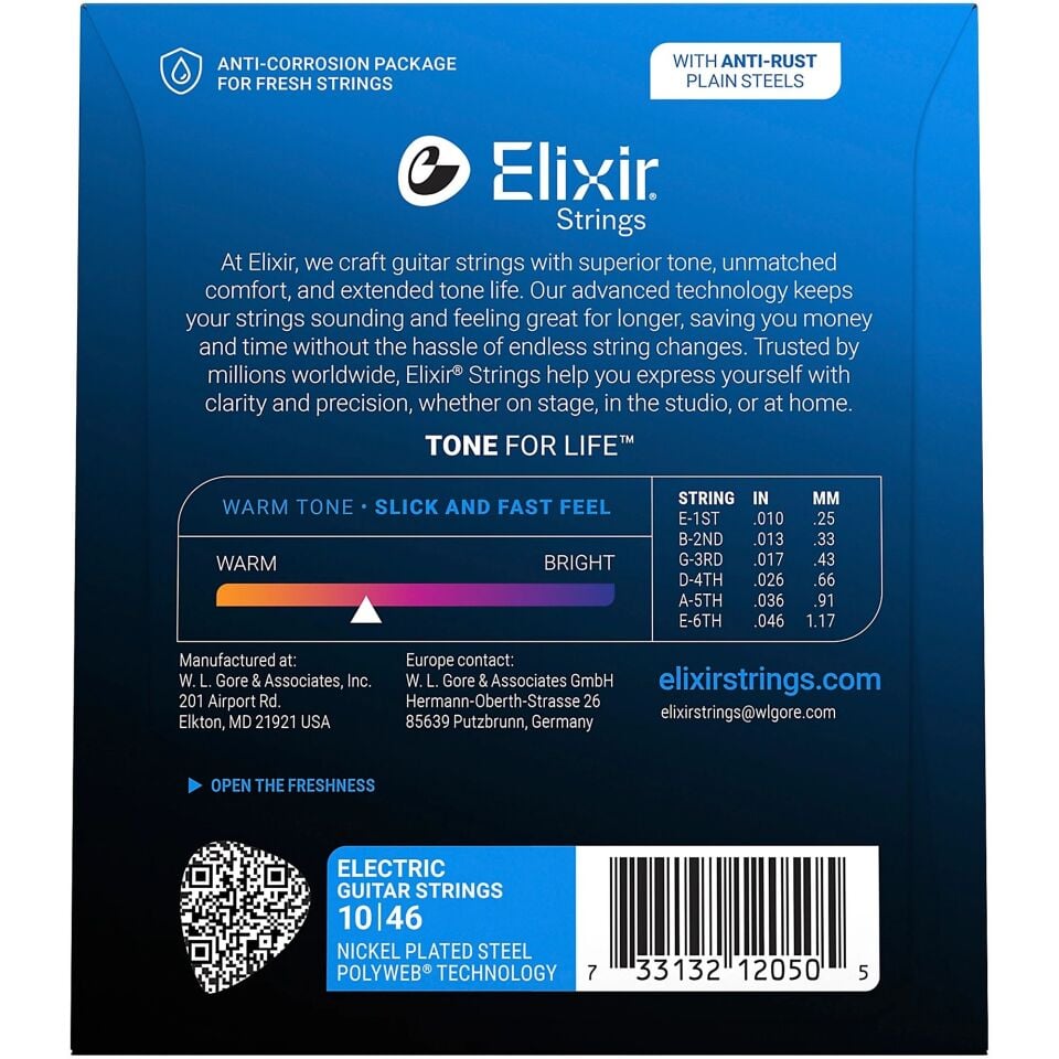 ELEKTRO GİTAR TELİ ELIXIR POLYWEB 10-46