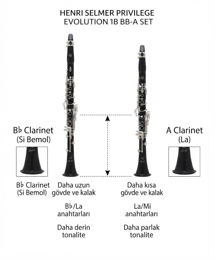 KLARNET HENRI SELMER PRIVILEGE EVOLOTION 1B BB-A  SET