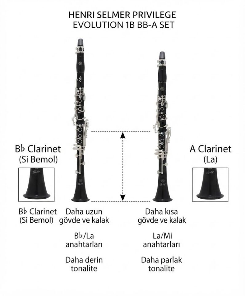 KLARNET HENRI SELMER PRIVILEGE EVOLOTION 1B BB-A  SET