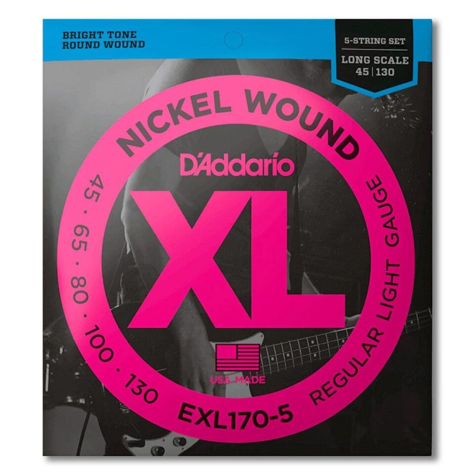BAS GİTAR TELİ DADDARIO LONG SCALE 5 TELLİ 45-100
