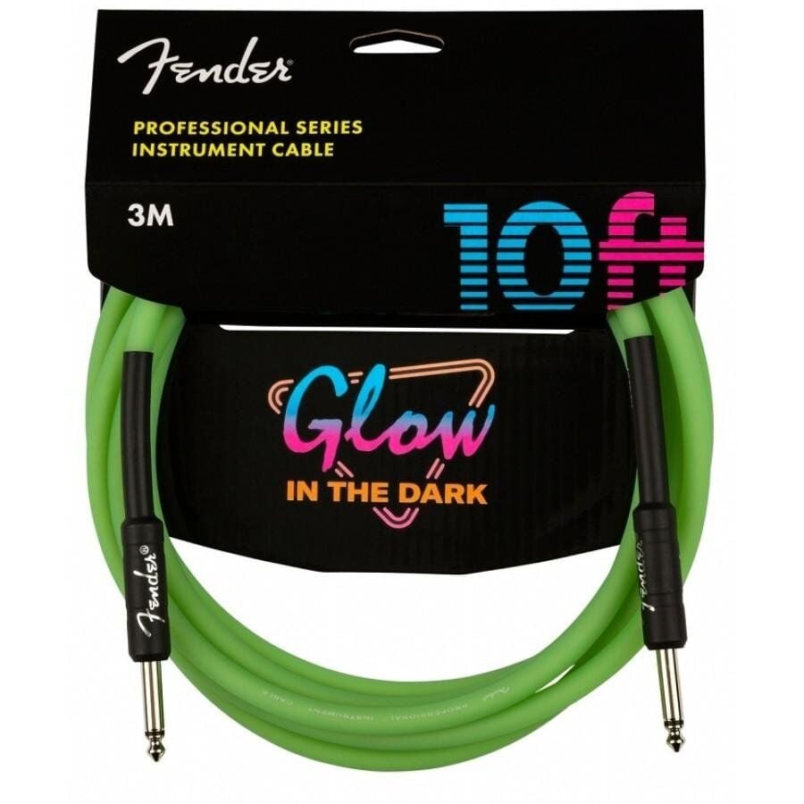 ENSTRÜMAN KABLOSU FENDER 10' PRO GLOW IN THE DARK INST CBL GREEN