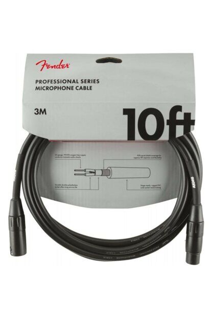 MİKROFON KABLOSU FENDER 3 METRE 10'