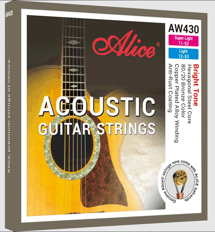 AKUSTİK GİTAR TELİ ALICE SUPER LIGHT AW430-SL
