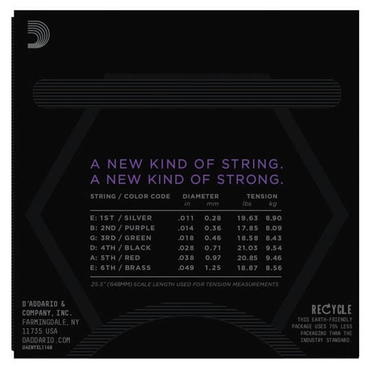 D'ADDARIO ELEKTRO GİTAR TELİ NICKEL CARBON LIGHT  11-49