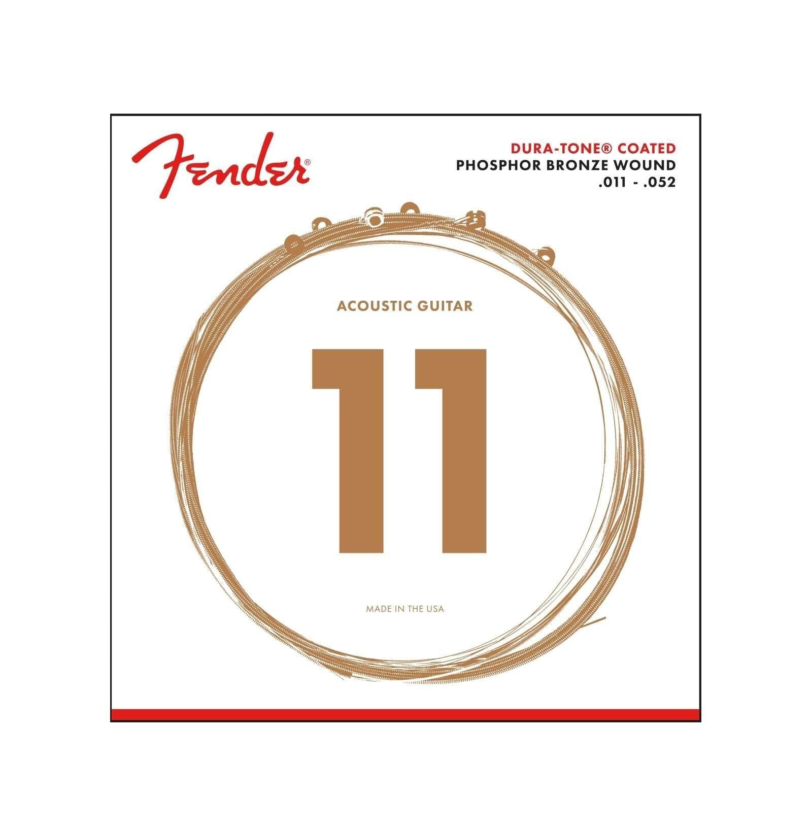 FENDER AKUSTİK GİTAR TELİ 860CL PHOSPHOR BRONZE DURATONE COATED 11-52