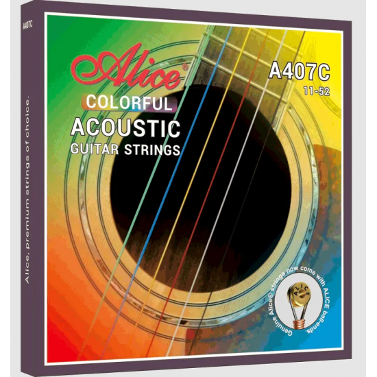 ALICE A407C-SL 11-52 SUPER LIGHT COLORFUL COPPER PLATED AKUSTİK GİTAR TELİ