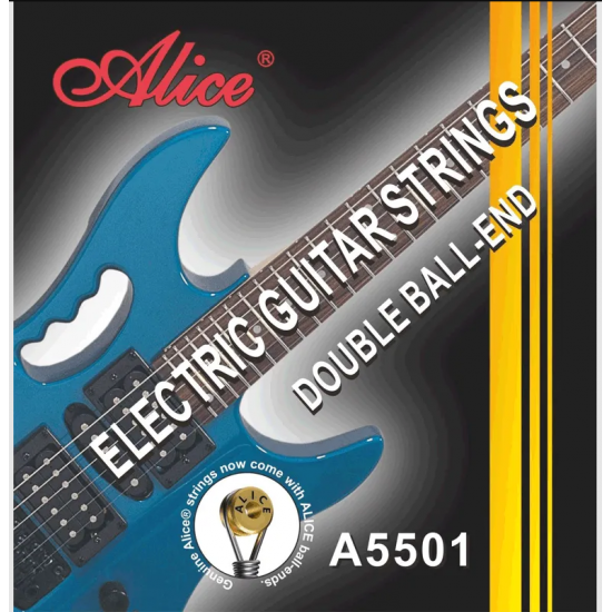 ALICE A5501 10-46 LIGHT NICKEL ÇİFT SARIM BALL-END PLATED ALLOY ELEKTRO GİTAR TELİ
