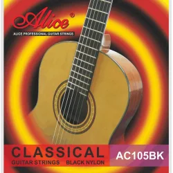 AC105BK-H HARD TENSION SİYAH NYLON KLASİK GİTAR TELİ