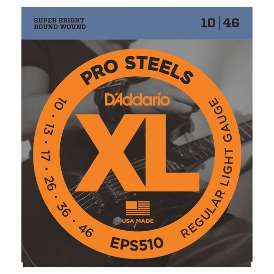 D'addario  Pro Steels 0.10-0.46 Set Elektro Gitar Teli EPS510