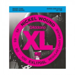 D'Addario EXL170SL Nickel Wound Bass Light Super Long Scale 045-100 Bass Gitar Teli D'Addario EXL170SL Nickel Wound Bass Light Super Long Scale 045-100 Bass Gitar Teli