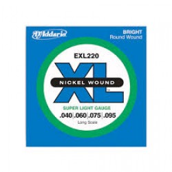 D'addario 0.40 Long Scale Bass Gitar Teli EXL220 D'addario 0.40 Long Scale Bass Gitar Teli EXL220