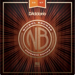 D'Addario NB1047 Nickel Bronze Akustik Gitar Teli Extra Light 10-47 