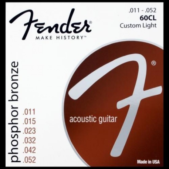 Fender Phosphor Bronze Akustik Gitar Teli Ball End 60CL .011-.050  0730060405