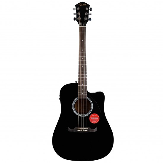 Fender FA-125CE Dreadnought Ceviz Klavye Black Elektro Akustik Gitar 0971113506