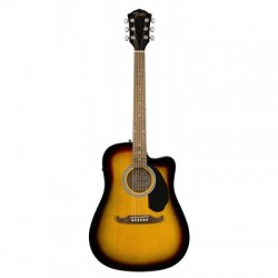 Fender FA-125CE Dreadnought Ceviz Klavye Sunburst Elektro Akustik Gitar 0971113532