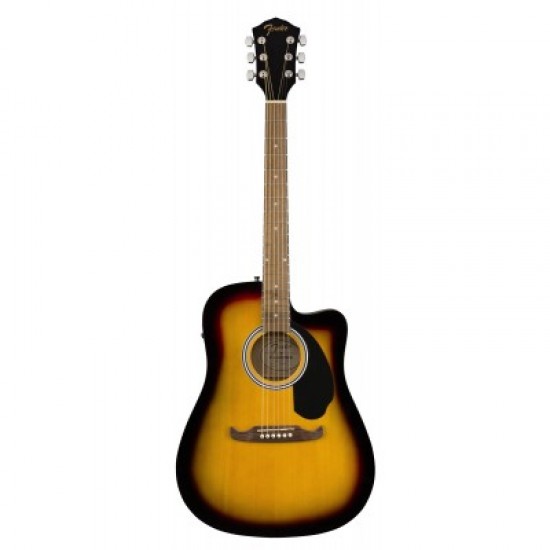 Fender FA-125CE Dreadnought Ceviz Klavye Sunburst Elektro Akustik Gitar 0971113532