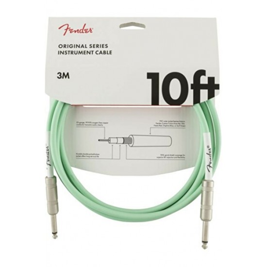 Fender Original  Enstruman Kablosu 10 Surf Yeşil Kablo 3 metre 0990510058
