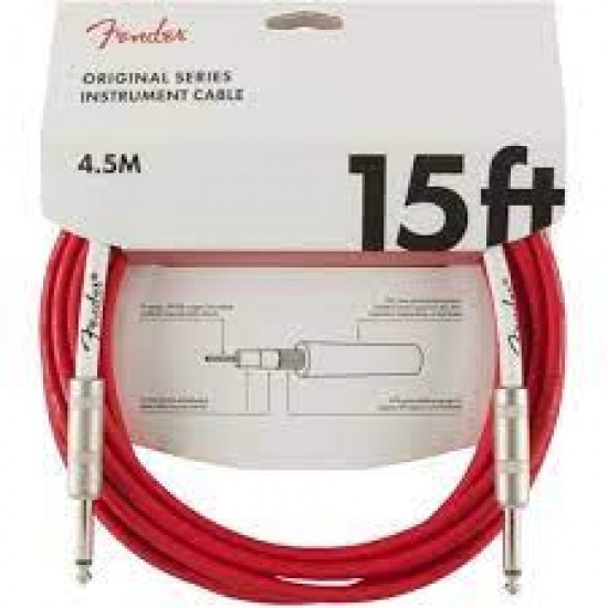 Fender Original Enstruman Kablosu 15' Fiesta Red Kablo 4,5 metre 0990515010