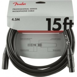 Fender Professional  Mikrofon Kablosu 15 Black Kablo 4,5 Metre 0990820018