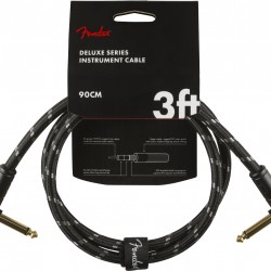 Fender Deluxe Angle/Angle 3 Black Tweed Kablo 90 Cm Enstruman Ara Kablo 0990820096