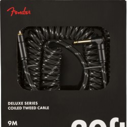 Fender Deluxe Coil Cable Altın Kaplama Uç 30 Black Tweed 9 Metre  0990823060