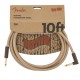 Fender 10 Angled Festival Pure Hemp Natural Kablo 3 Metre Enstruman Kablosu 0990910021