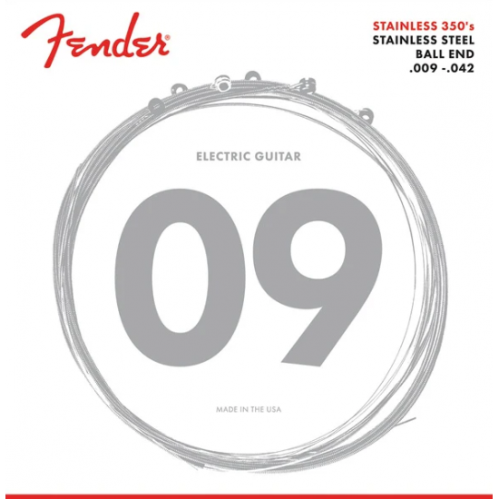 Fender 350L Stainless Steel 350's Elektro Gitar Teli (9-42) 0730350403 Fender 350L Stainless Steel 350's Elektro Gitar Teli (9-42) 0730350403