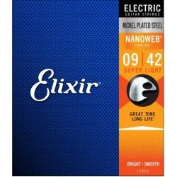 Elixir 12002 Nanoweb Super Light Elektro Gitar Teli (9-42) Elixir 12002 Nanoweb Super Light Elektro Gitar Teli (9-42)
