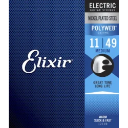 Elixir 011-049 Polyweb Medium Elektro Gitar Teli 12100 Elixir 011-049 Polyweb Medium Elektro Gitar Teli 12100