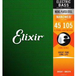 Elixir 14077 Nanoweb Medium 4 Telli Bass Gitar Teli (45-105) Elixir 14077 Nanoweb Medium 4 Telli Bass Gitar Teli (45-105)
