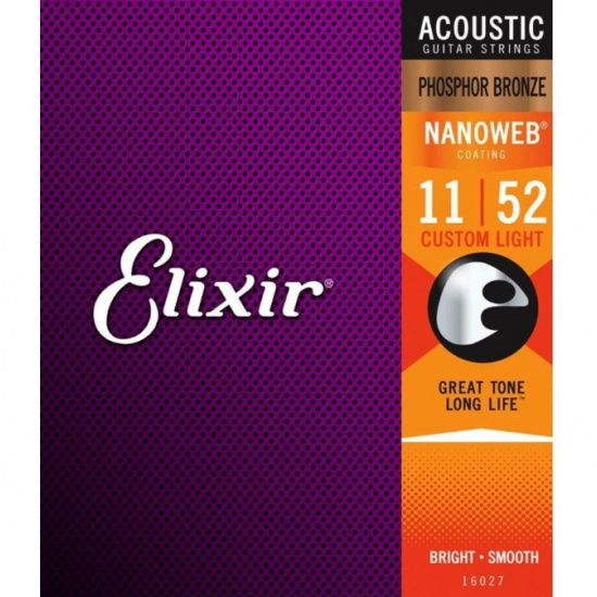 Elixir 011-052 Fosfor Bronz Akustik Gitar Teli 16027 Elixir 011-052 Fosfor Bronz Akustik Gitar Teli 16027