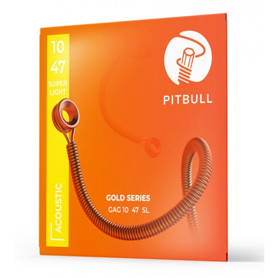  Pitbull Strings Gold Series GAG 10-47 SL  Akustik Gitar Teli 10-47 