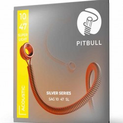 Pitbull Strings Silver Series SAG 10-47 SL Takım Tel Akustik Gitar Teli 010-047  Pitbull Strings Silver Series SAG 10-47 SL Takım Tel Akustik Gitar Teli 010-047