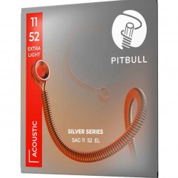 Pitbull Strings Silver Series SAG 11-52EL Akustik Gitar Teli 011-052 Pitbull Strings Silver Series SAG 11-52EL Akustik Gitar Teli 011-052
