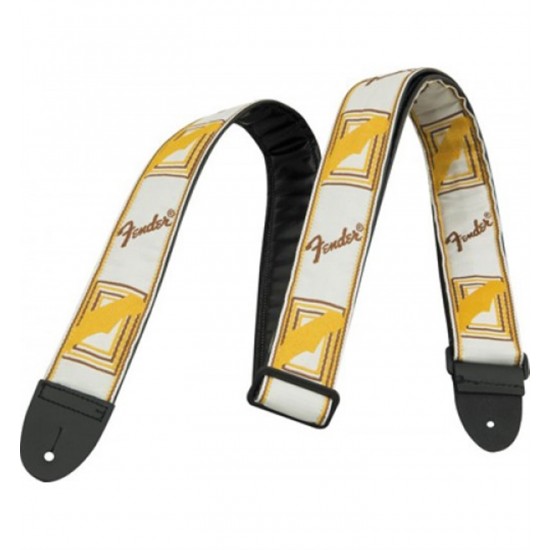 Fender Monogrammed Strap WHITE/BROWN/YELLOW 0990683000