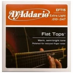 D'addario Extra Light 0.10 Akustik Gitar Teli EFT15