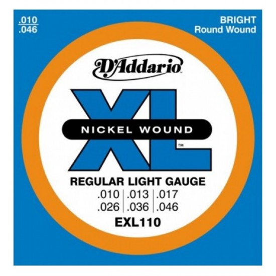 D'addario 0.10 Elektro Gitar Teli EXL110