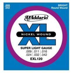D'addario 0.09 Elektro Gitar Teli EXL120