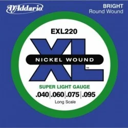 D'addario 0.40 Long Scale Bass Gitar Teli EXL220