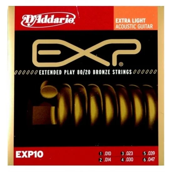 D'addario EXP 0.10 Akustik Gitar Teli