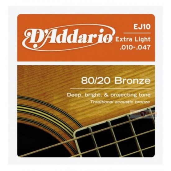 D'addario Akustik Gitar Teli EJ10 D'ADDARIO