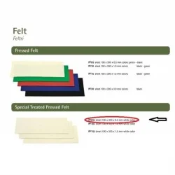 Pisoni Beyaz Keçe Tabaka 0,5mm 10x30 PF05J